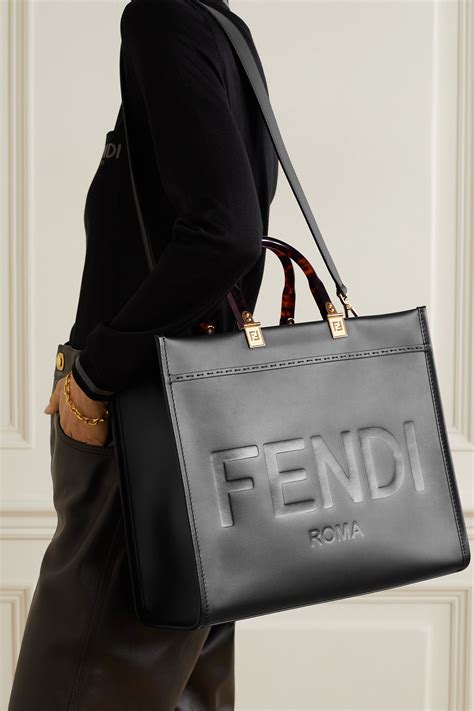 fendi tote bag black